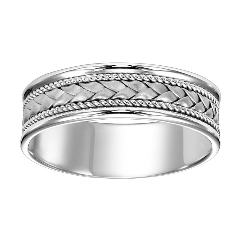 Goldman 14k White Gold Men's Wedding Band – C. F. Reuschlein Jewelers