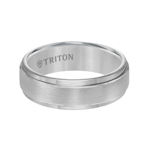 Triton White Tungston Carbide Men's 7mm Wedding Band