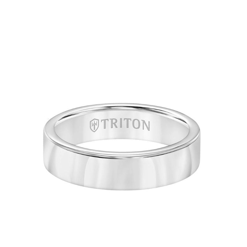 Triton 6MM Tungsten Carbide Ring - Bright Finish and Round Edge