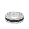 Triton 8MM Ring - Black Carbon Fiber Center and Step Edge