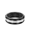 Triton 8MM Black Ceramic Ring with Bevel Edge