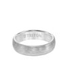 Triton 6MM Tungsten Carbide Ring - Crystalline Finish and Rolled Edge