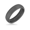 Triton 6MM Tungsten Carbide Ring - Light Sandblasted Finish and Rolled Edge