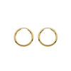 Charles Garnier 14K Gold Hoop Earrings Round 18mm