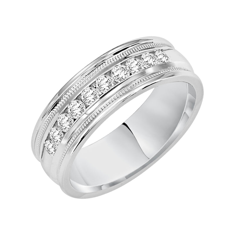 Goldman 18k White Gold Men's Diamond Wedding Band – C. F. Reuschlein  Jewelers