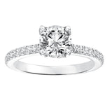 Goldman 14k White Gold 0.32ct Diamond Semi-Mount Engagement Ring