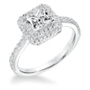 Goldman 14k White Gold 0.53ct Diamond Semi Mount Engagement Ring