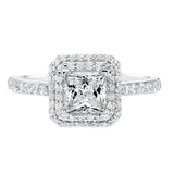 Goldman 14k White Gold 0.53ct Diamond Semi Mount Engagement Ring