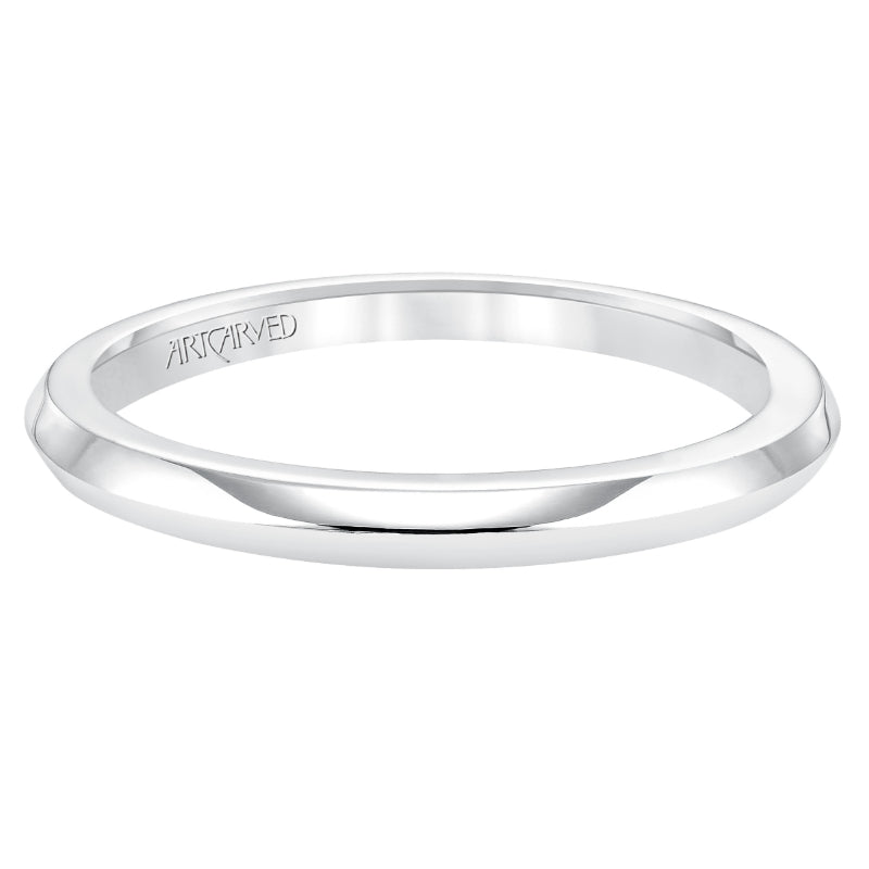Artcarved Bridal Band No Stones Classic Wedding Band Pixie 14K White Gold