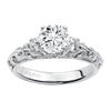 Artcarved Bridal Semi-Mounted with Side Stones Vintage 3-Stone Engagement Ring Avery 14K White Gold