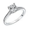 Artcarved Bridal Mounted with CZ Center Classic Solitaire Engagement Ring Abby 14K White Gold