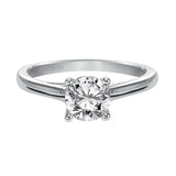 Artcarved Bridal Unmounted No Stones Classic Solitaire Engagement Ring Abby 14K White Gold