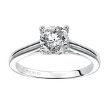 Artcarved Bridal Unmounted No Stones Classic Solitaire Engagement Ring Abby 14K White Gold
