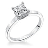 Artcarved Bridal Mounted with CZ Center Classic Engagement Ring Taryn 14K White Gold