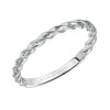 Artcarved Bridal Band No Stones Contemporary Twist Solitaire Wedding Band Joanna 14K White Gold