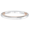 Artcarved Bridal Band No Stones Contemporary Rope Solitaire Wedding Band Cameron 14K White Gold Primary & 14K Rose Gold