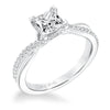 Artcarved Bridal Semi-Mounted with Side Stones Contemporary Twist Diamond Engagement Ring Tate 14K White Gold