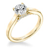 Artcarved Bridal Mounted with CZ Center Classic Solitaire Engagement Ring Ina 14K Yellow Gold