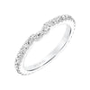 Artcarved Bridal Mounted with Side Stones Classic Diamond Wedding Band Constance 14K White Gold