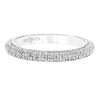 Artcarved Bridal Mounted with Side Stones Classic Pave Diamond Wedding Band Helena 14K White Gold