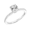 Artcarved Bridal Mounted with CZ Center Classic Solitaire Engagement Ring Kit 18K White Gold