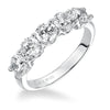 Artcarved Bridal Mounted with Side Stones Classic Diamond Anniversary Band 14K White Gold