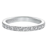 Artcarved Bridal Mounted with Side Stones Contemporary Eternity Diamond Anniversary Band 14K White Gold