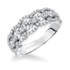 Artcarved Bridal Mounted with Side Stones Contemporary Diamond Anniversary Band 14K White Gold