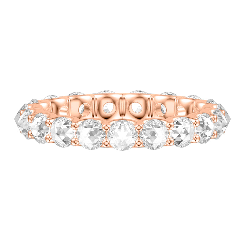 Artcarved Bridal Mounted with Side Stones Classic Rose Goldcut Diamond Anniversary Band 14K Rose Gold