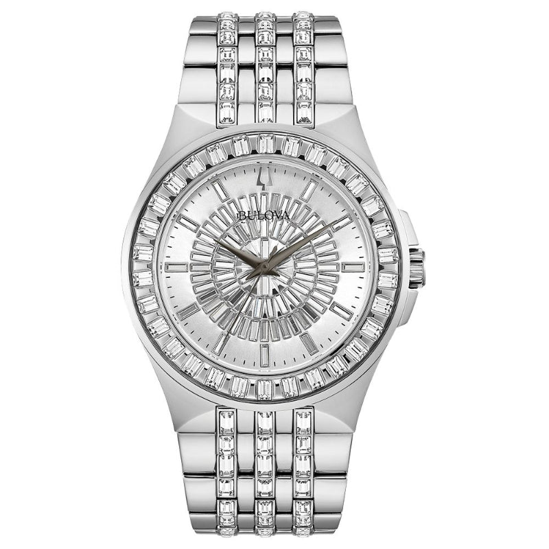 Bulova Dress/Classic Crystal Mens Watch Stainless Steel Bulova Dress/Classic Crystal Mens Watch Stainless Steel