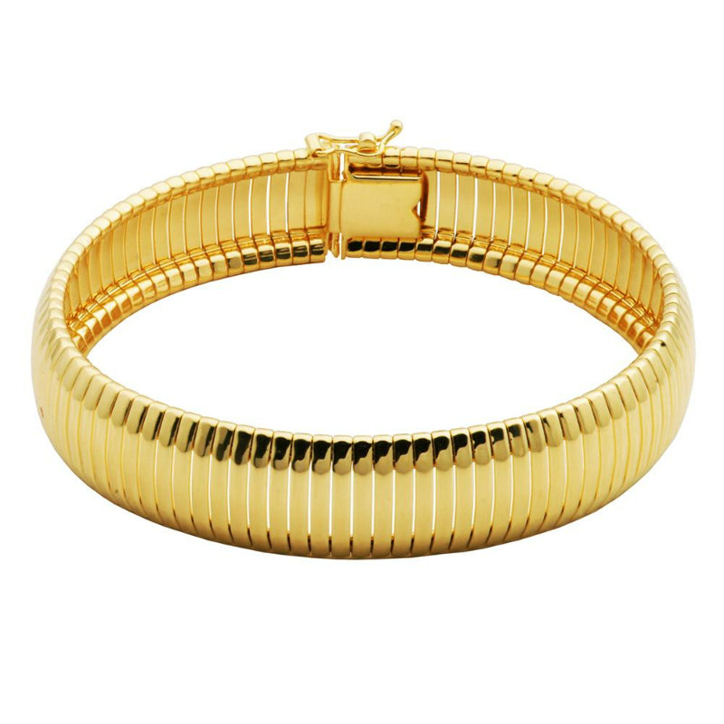 Charles Garnier 1 Karat gold bracelet width 14mm and length 7.5''