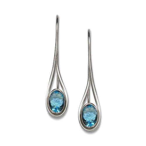 Ed Levin Sterling Silver Gemstone Earrings