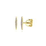 Gabriel & Co. 14k Yellow Gold Kaslique Diamond Stud Earrings