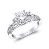 Coast Diamond Coast Diamond 14k White Gold 0.53ct Diamond Semi-Mount Engagement Ring With Milgrain Details