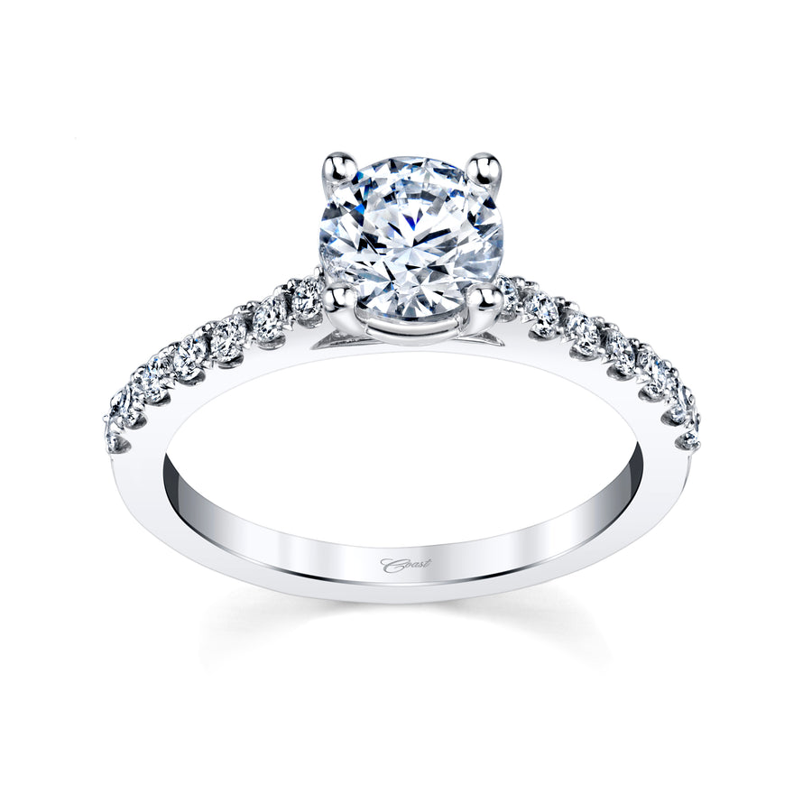 Coast Diamond 14k White Gold Microprong Engagement Ring