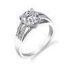 Coast Diamond 14k White Gold 0.12ct Diamond Semi-Mount Engagement Ring With Milgrain Details