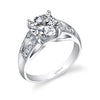 Coast Diamond 14k White Gold 0.23ct Diamond Semi-Mount Engagement Ring With Milgrain Details