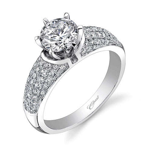 Coast Diamond 14k White Gold 0.52ct Diamond Semi-Mount Engagement Ring