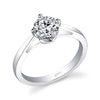 Coast Diamond 14k White Gold 0.05ct Diamond Semi-Mount Engagement Ring With Milgrain Details