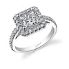 Coast Diamond 14k White Gold 42ct Diamond Semi-Mount Fishtail Engagement Ring