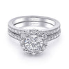 Coast Diamond 14k White Gold 0.64ct Diamond Semi-Mount Fine Pave Milgrain Engagement Ring