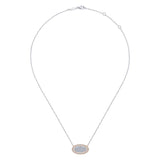 Gabriel & Co. 14k Two Tone Gold Lusso Diamond Necklace
