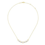 Gabriel & Co. 14k Two Tone Gold Hampton Diamond Necklace