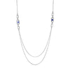 Charles Garnier Sterling Silver 2 Layer Necklace made with Paperclip Chain (3mm) and Rolo Chain