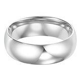 Goldman 14k White Gold Men's 7mm High Polished Wedding Band