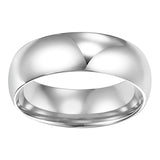 Goldman 14k White Gold Men's 7mm High Polished Wedding Band