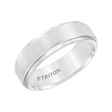 Triton White Tungston Carbide Men's 7mm Wedding Band