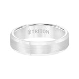 Triton White Tungsten Carbide Men's 6mm Wedding Band