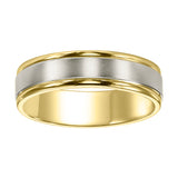 Goldman Platinum Men's 6mm Polished And Satin Carved Wedding Band