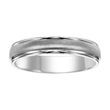 Goldman 14k White Gold Men's 4.5mm Wedding Band